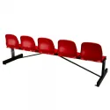 banco-metalico-new-con-asiento-rojo-pvc-5-plazas.webp
